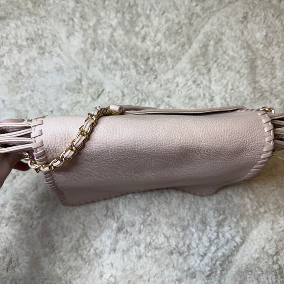 Tory Burch Pink Marion Flap Leather Shoulder Bag Blush - Picture 5 of 16